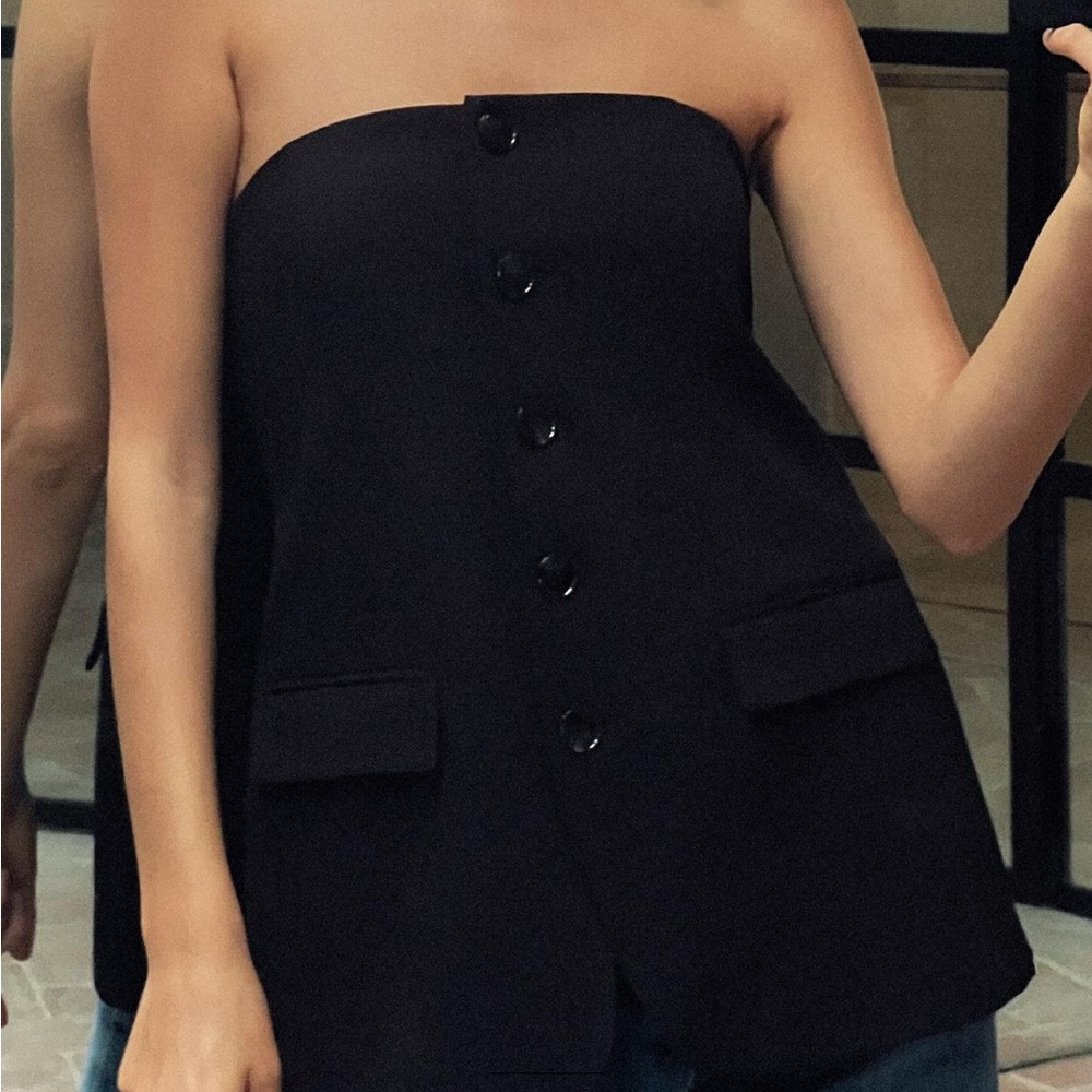 Zara Off-the-shoulder bustier top